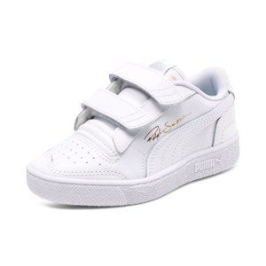 PUMA kids Ralph Sampson Lo V PS white Sneaker velcro Hook and loop closure  13.5